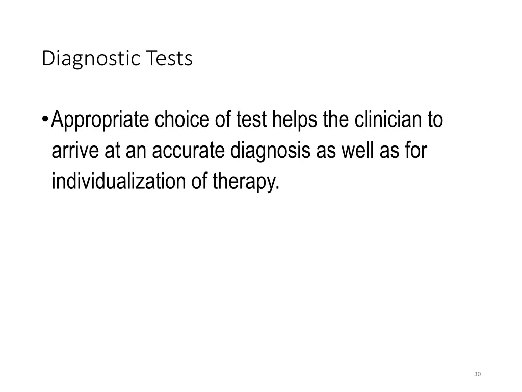 diagnostic tests