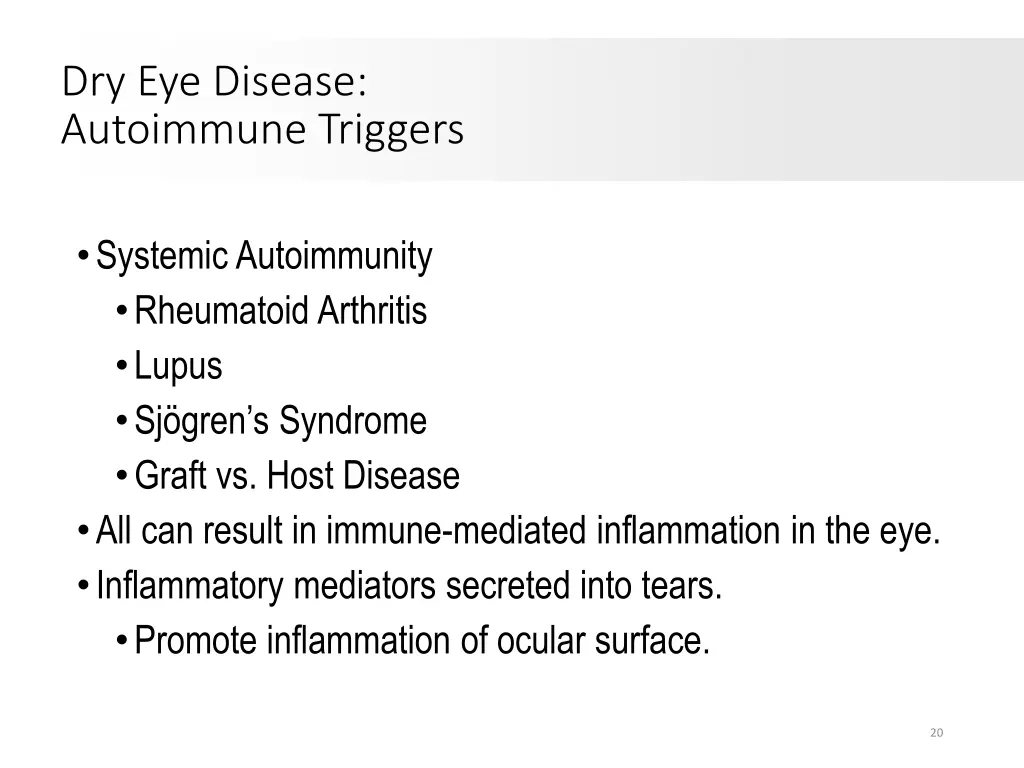 dry eye disease autoimmune triggers