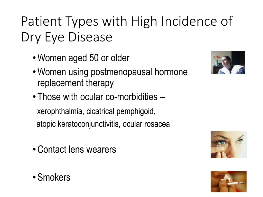 patient types with high incidence