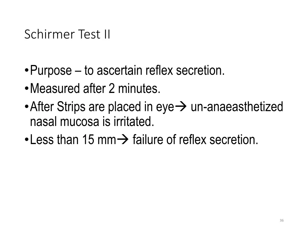 schirmer test ii