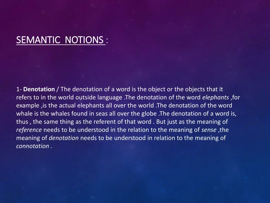 semantic notions semantic notions