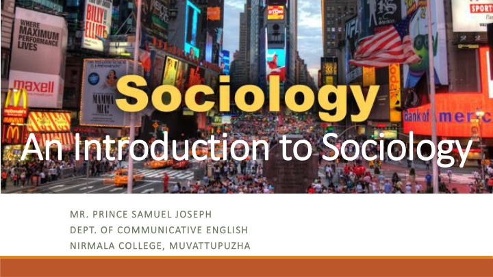 an introduction to sociology an introduction