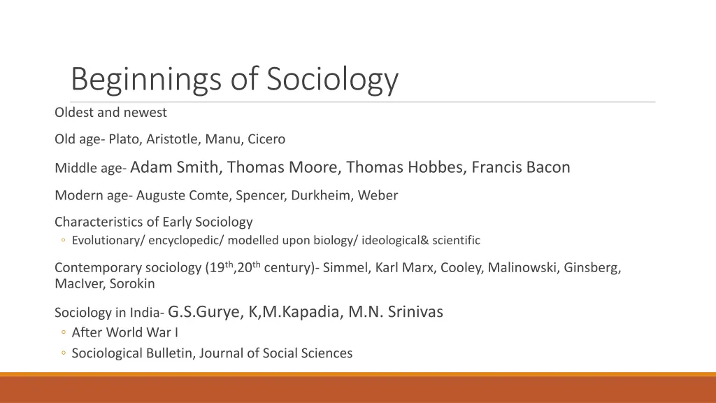 beginnings of sociology oldest and newest