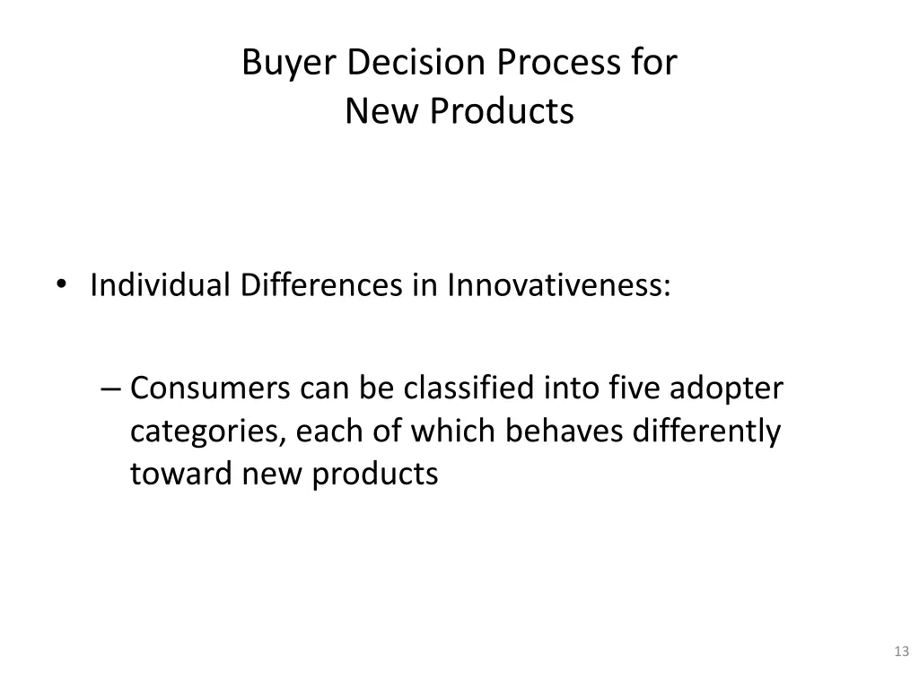 buyer decision process for new products