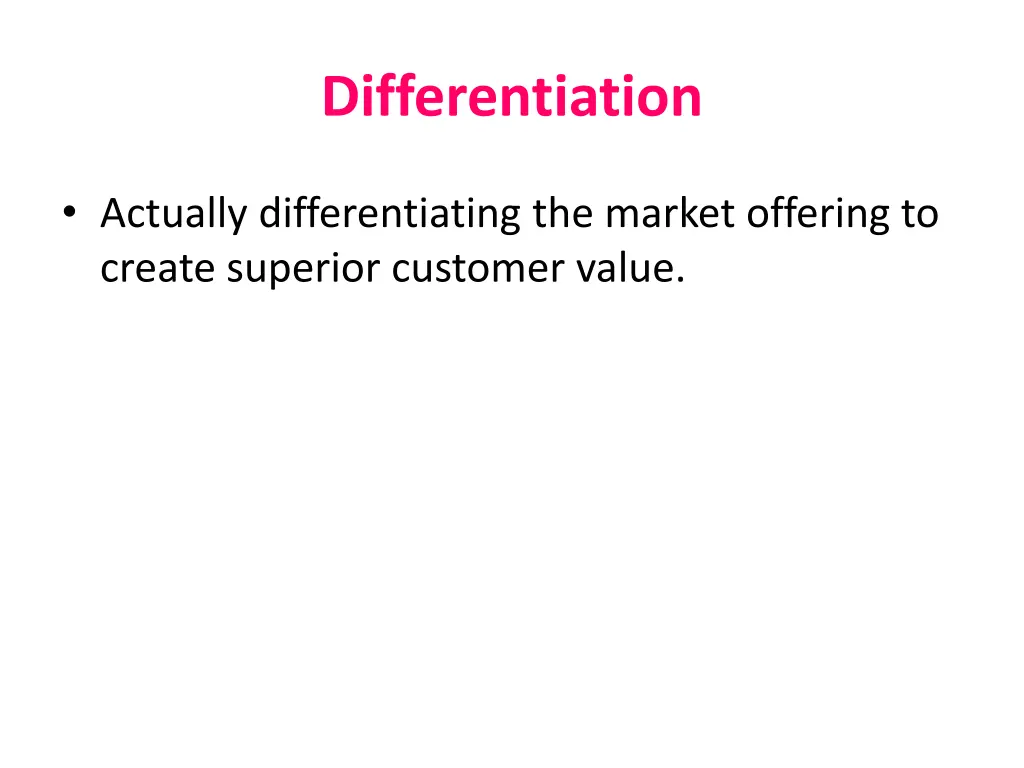 differentiation