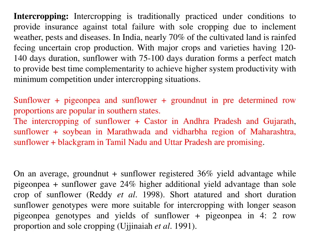 intercropping intercropping is traditionally