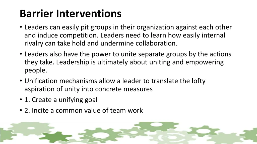 barrier interventions leaders can easily