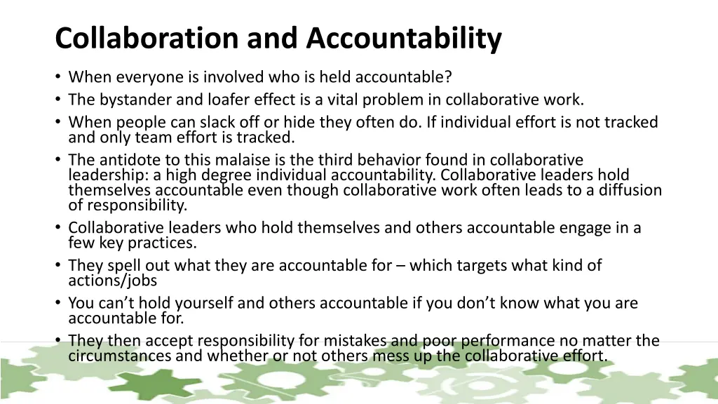 collaboration and accountability