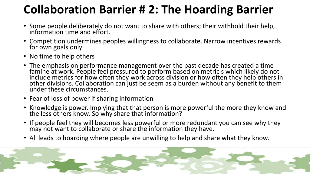 collaboration barrier 2 the hoarding barrier