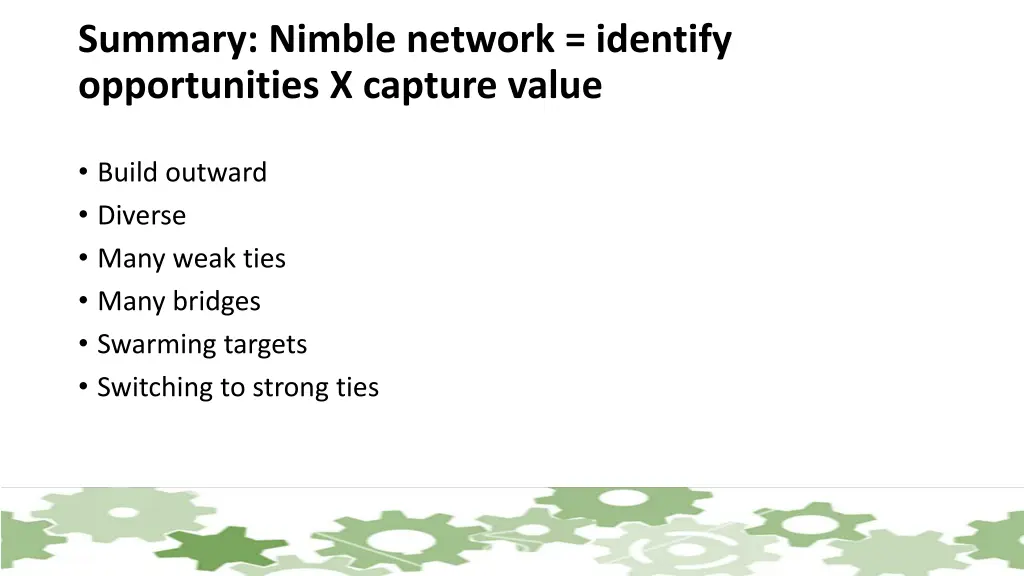 summary nimble network identify opportunities