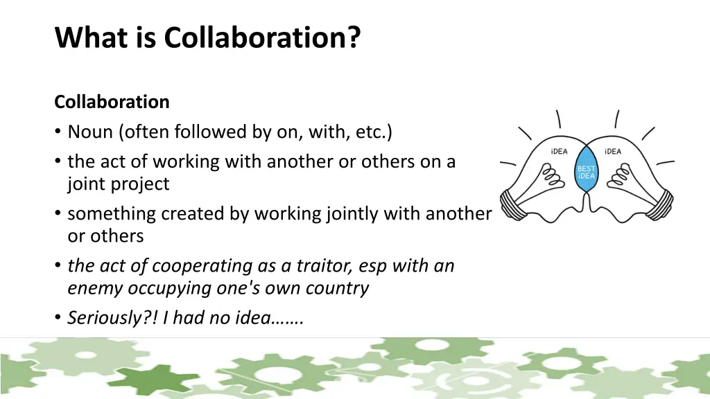 what is collaboration