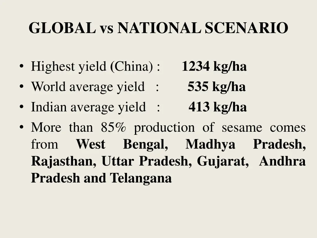 global vs national scenario