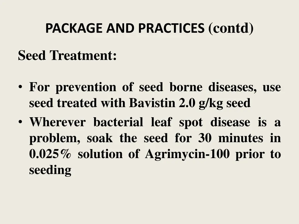 package and practices contd 1