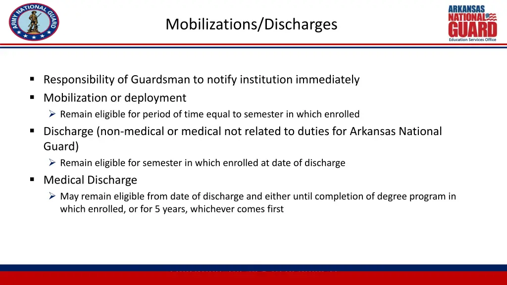 mobilizations discharges