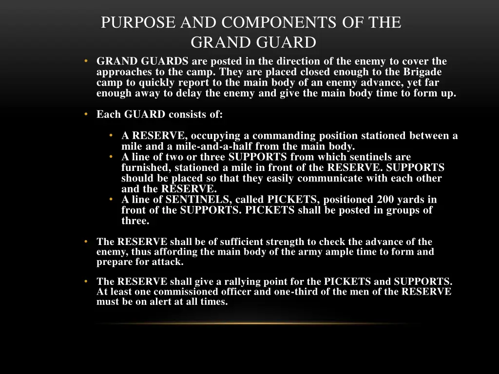 purpose and components of the grand guard 1