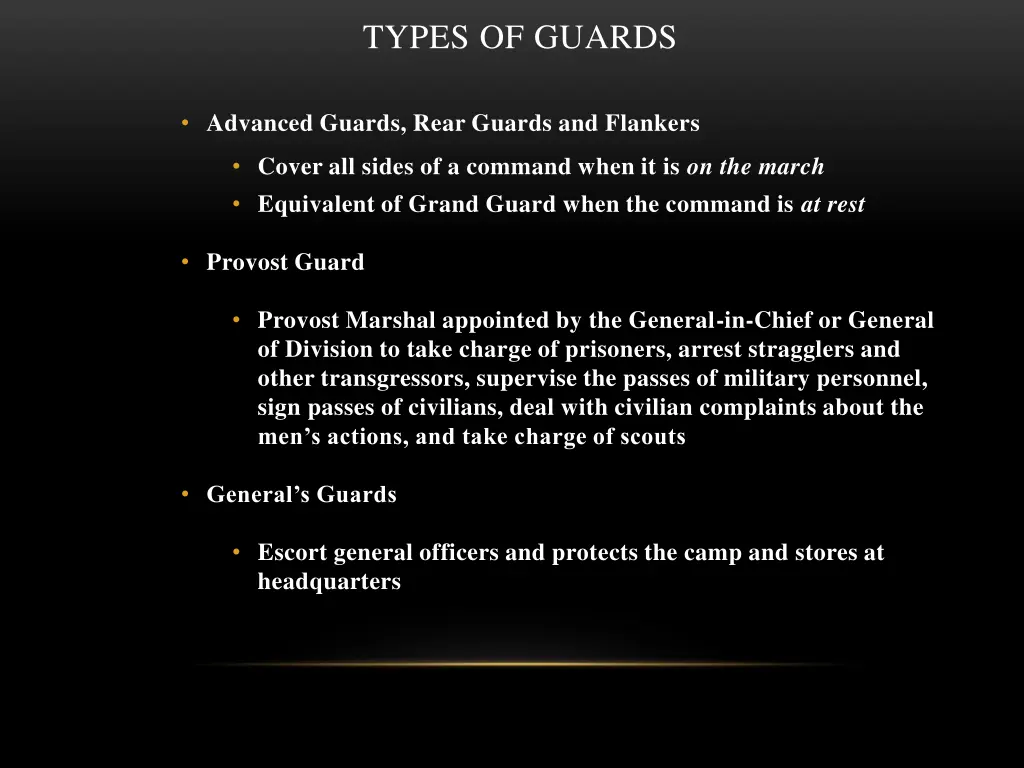 types of guards 1