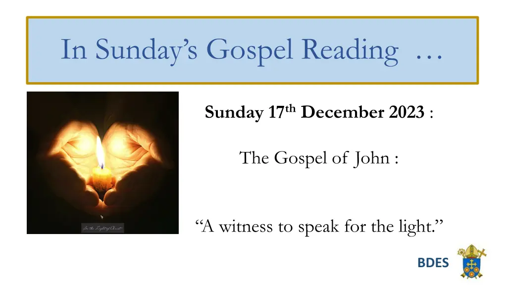 in sunday s gospel reading