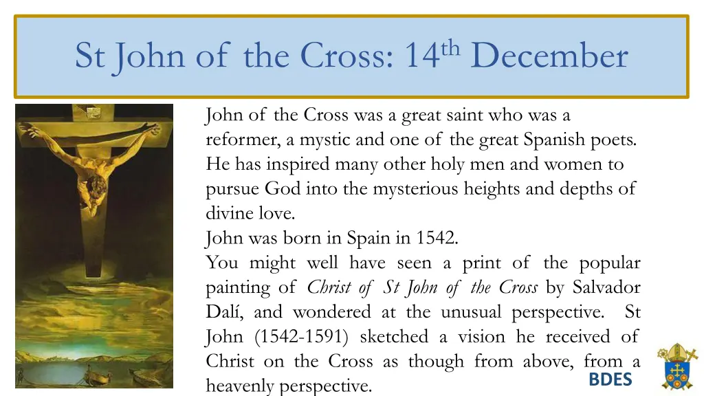 st john of the cross 14 th december