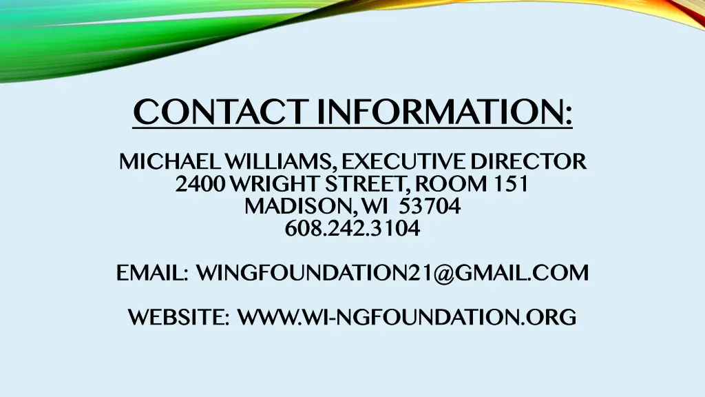 contact information michael williams executive