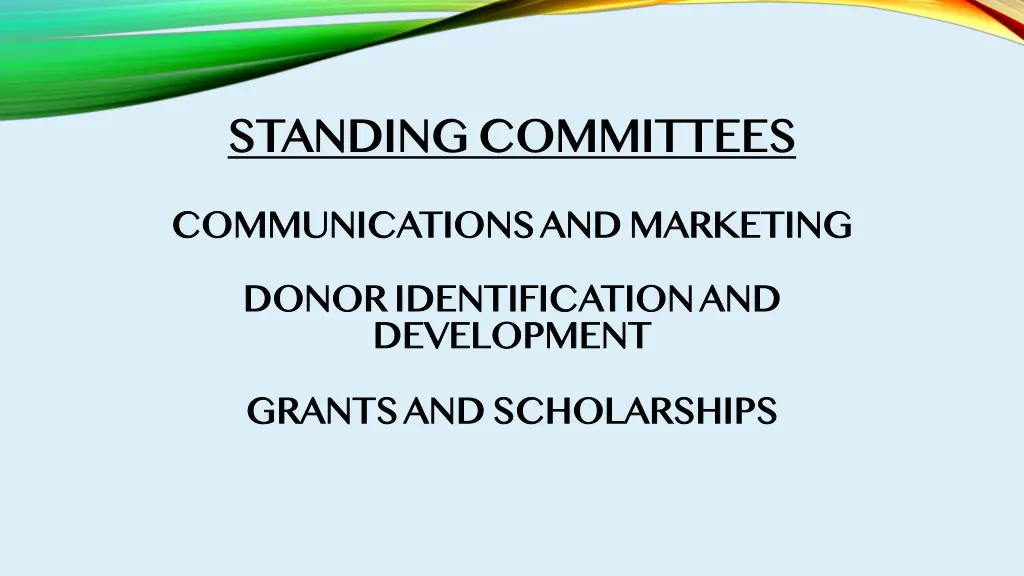 standing committees communications and marketing