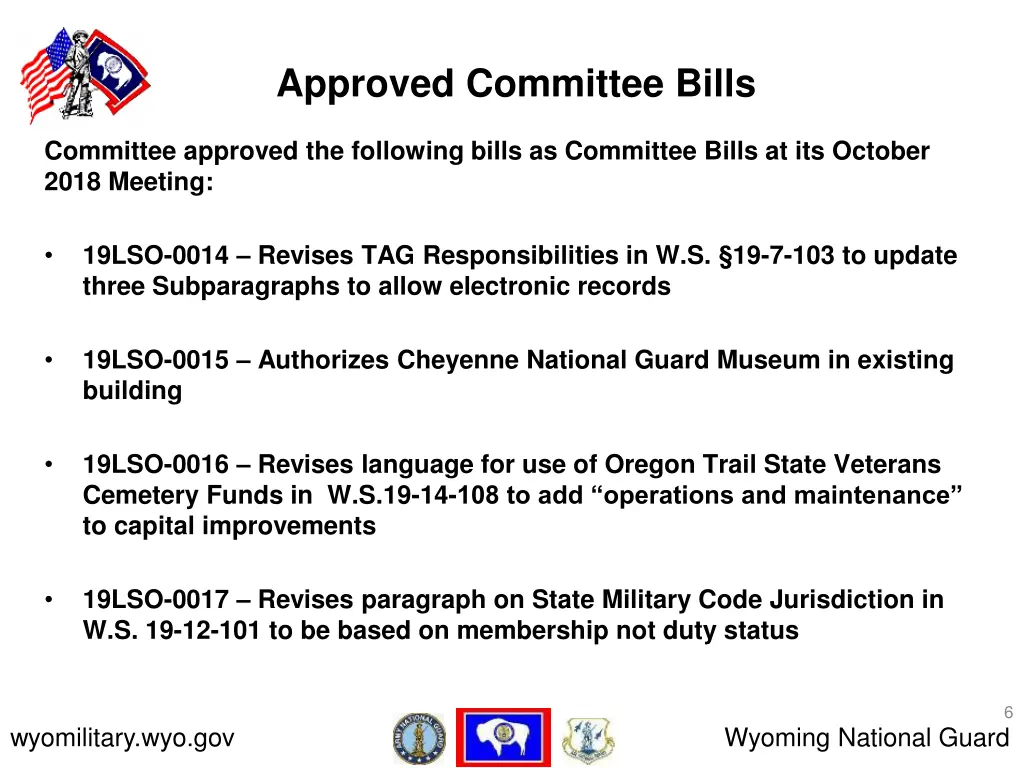 approved committee bills