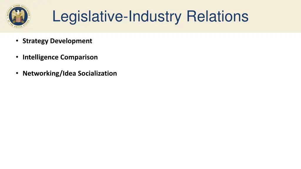 legislative industry relations