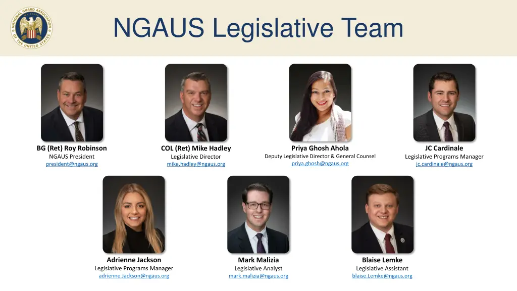 ngaus legislative team