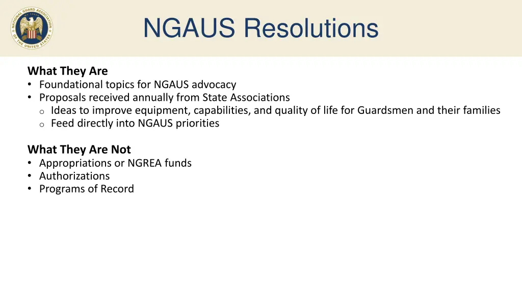 ngaus resolutions