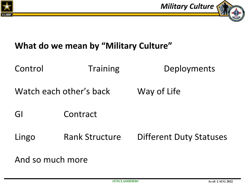 military culture