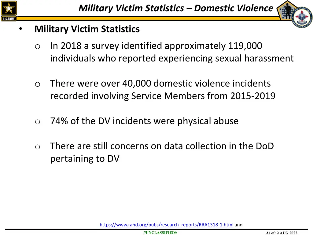 military victim statistics domestic violence