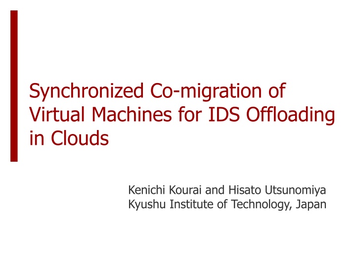 synchronized co migration of virtual machines