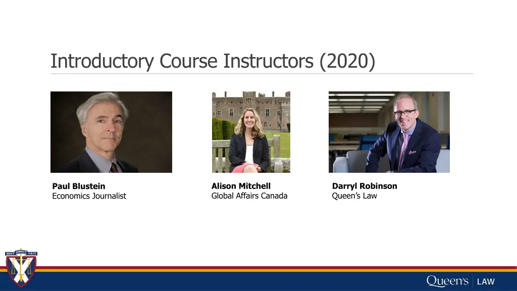 introductory course instructors 2020