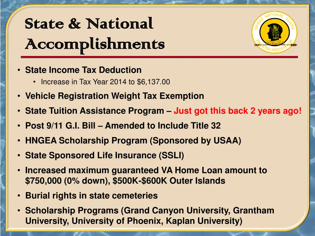 state national state national accomplishments