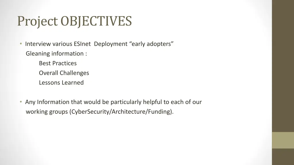 project objectives