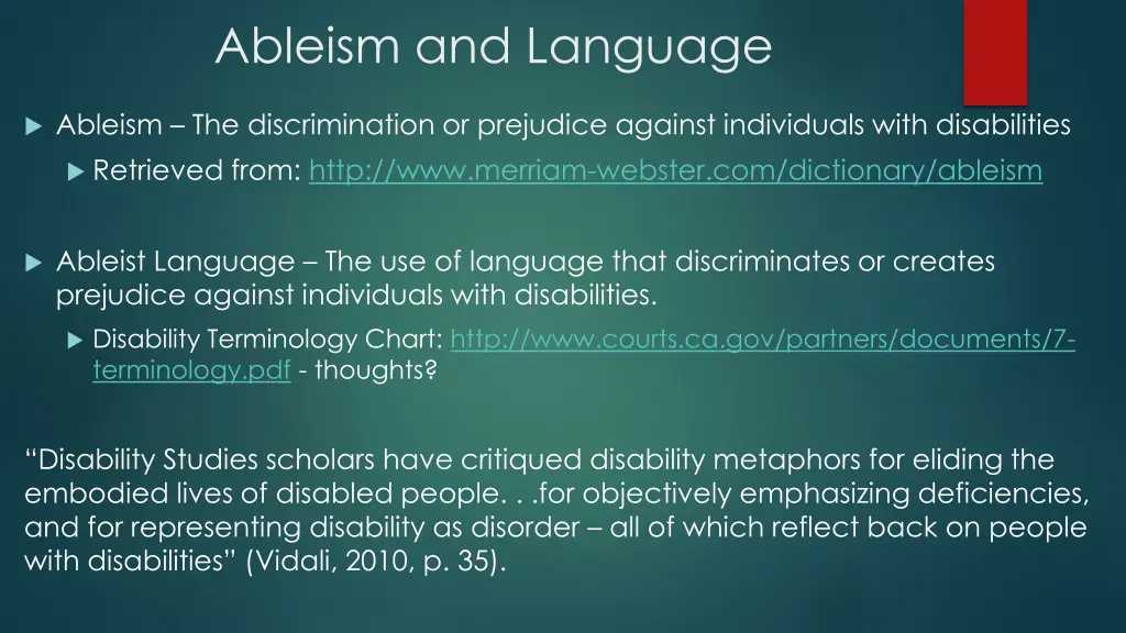 ableism and language