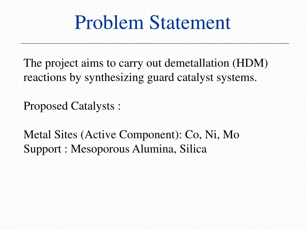 problem statement