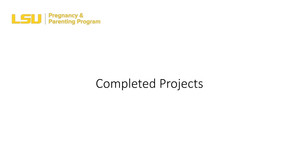 completed projects