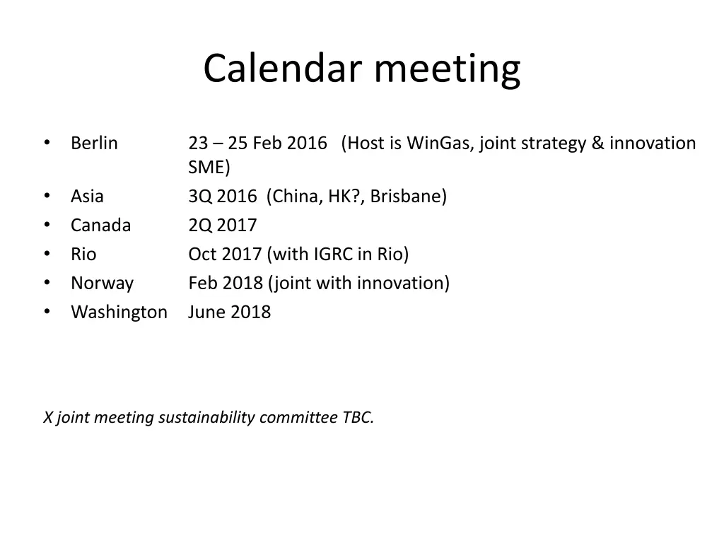 calendar meeting