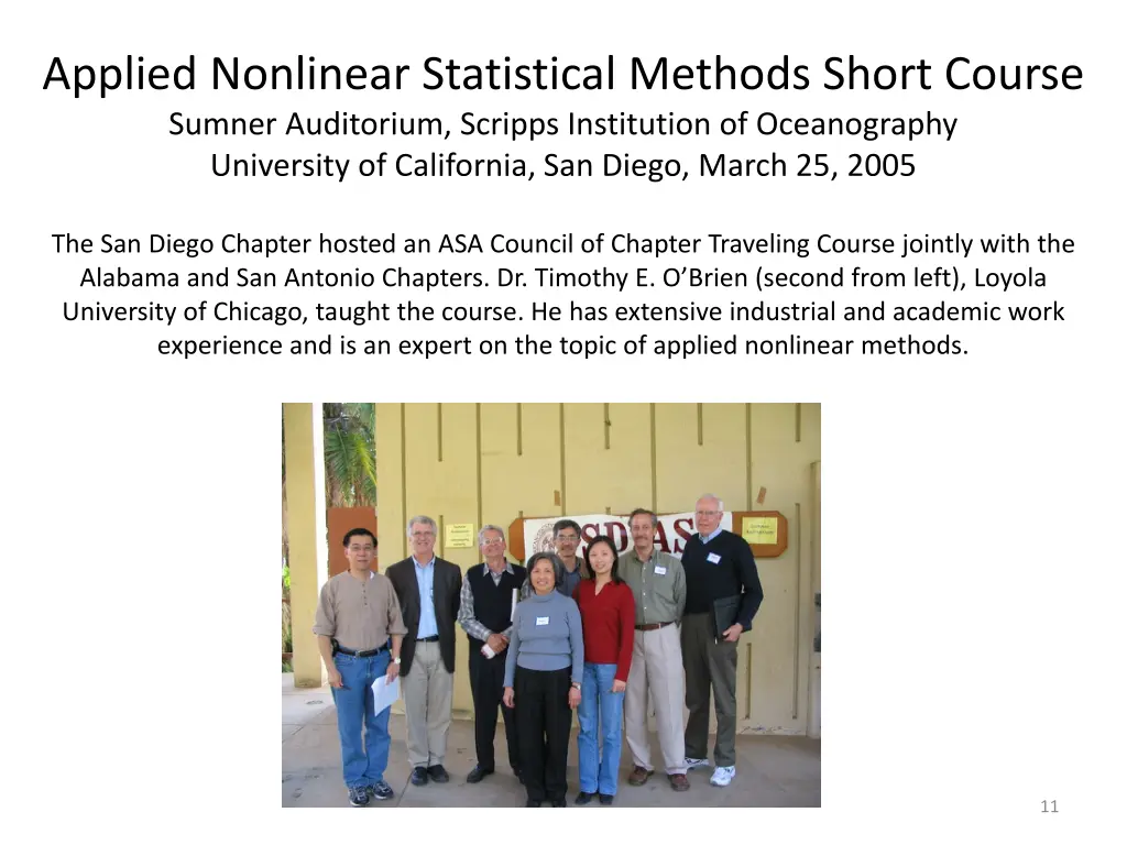 applied nonlinear statistical methods short