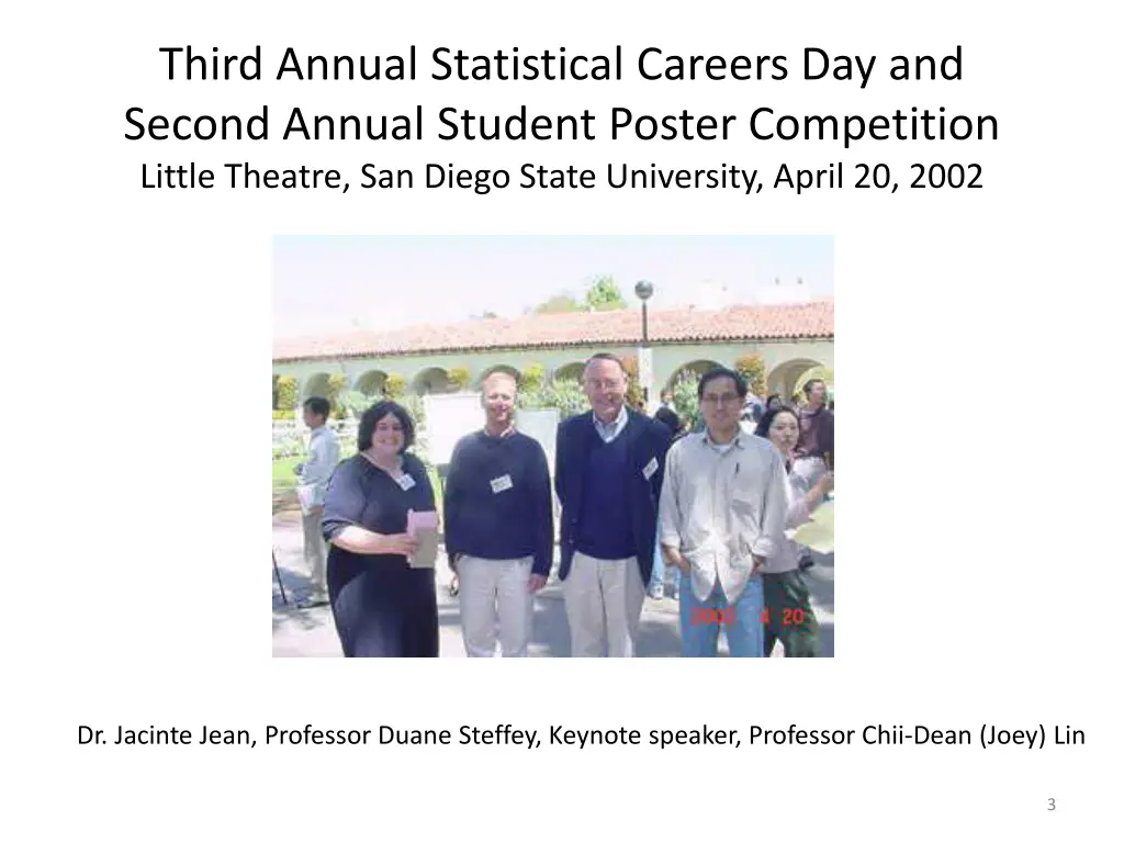 third annual statistical careers day and second