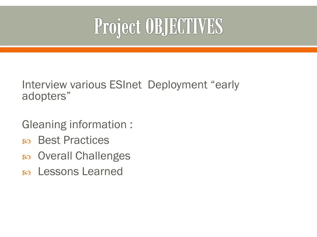 project objectives