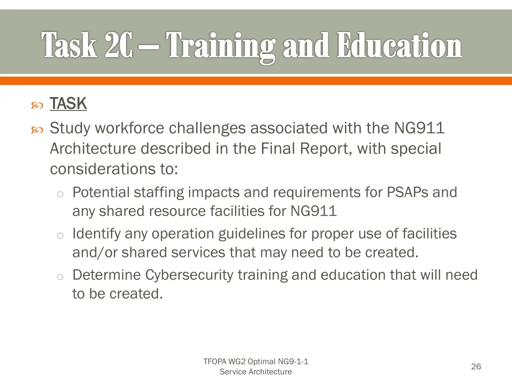 task 2c training and education 2