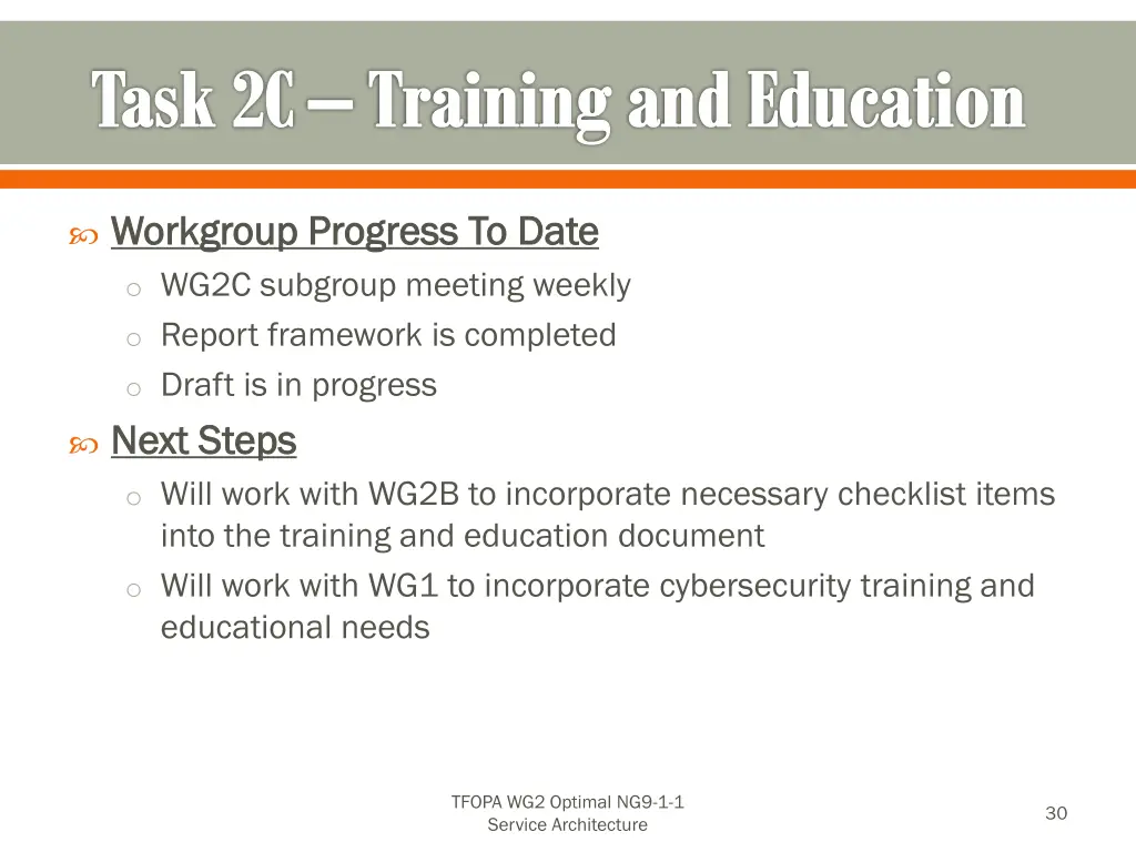 task 2c training and education 6