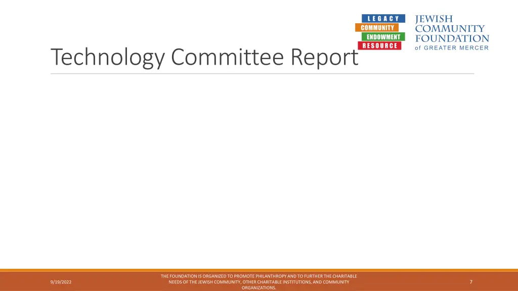 technology committee report