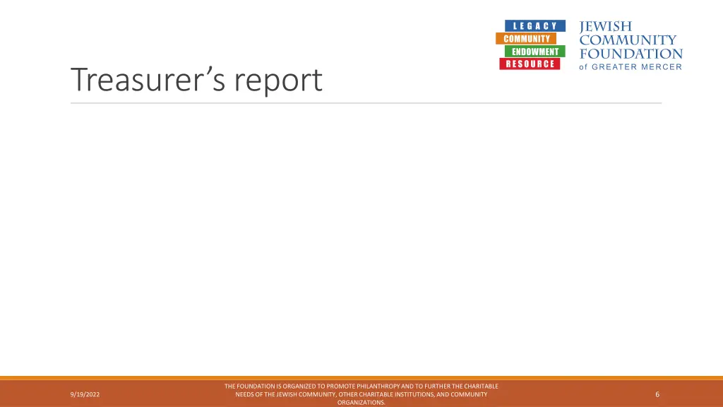 treasurer s report