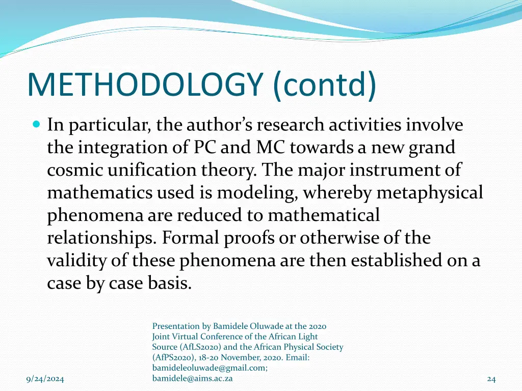 methodology contd 1