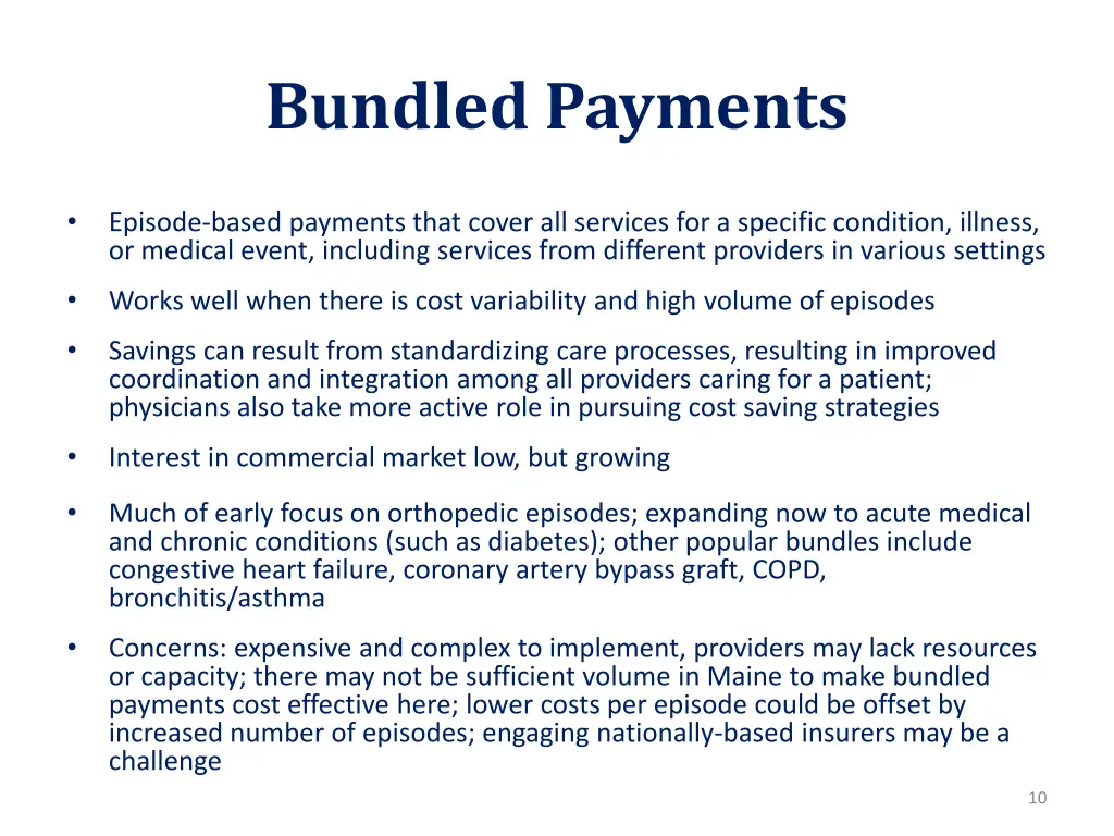 bundled payments