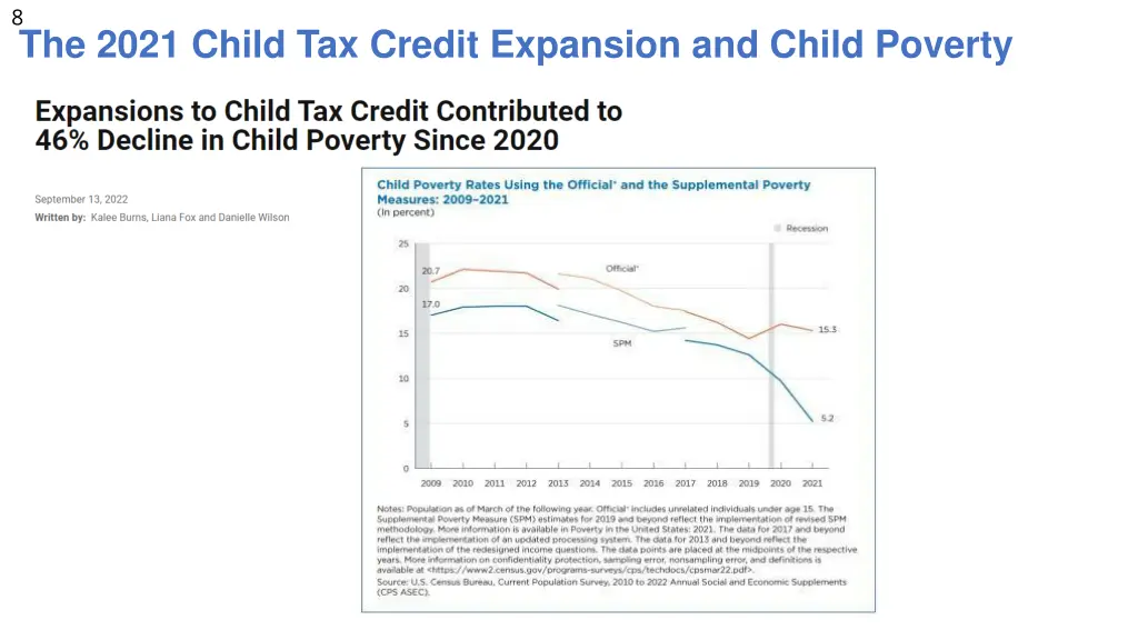 8 the 2021 child tax credit expansion and child