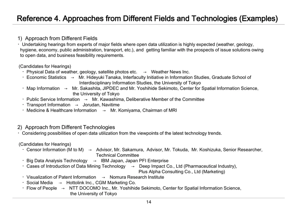 reference 4 approaches from different fields