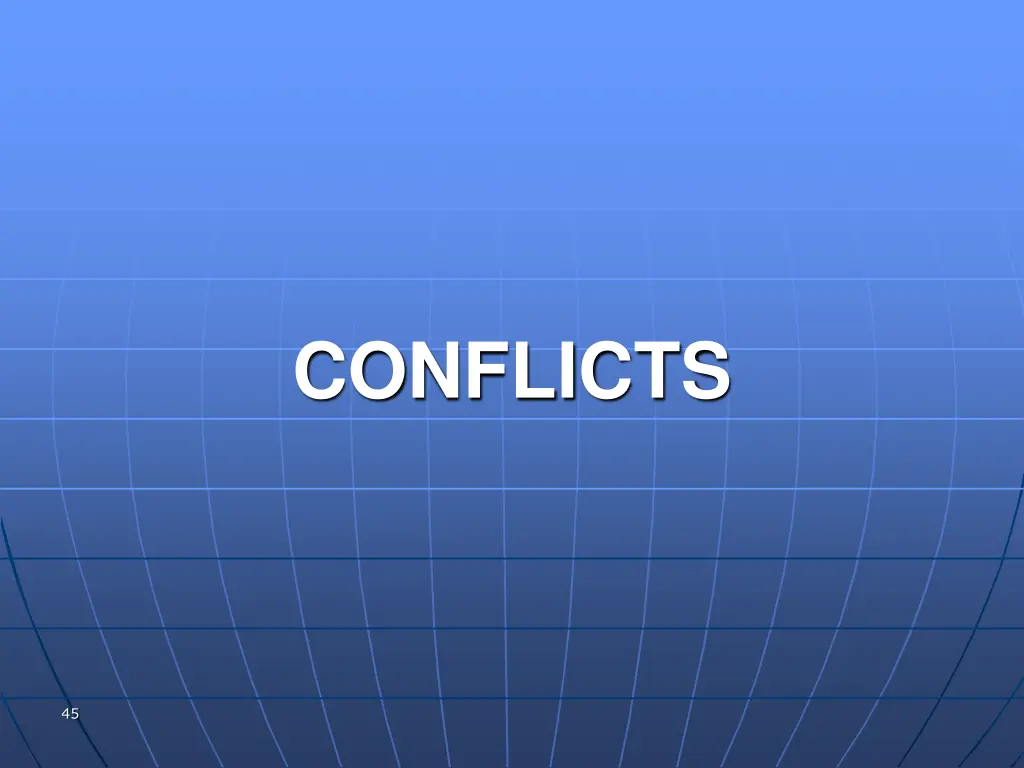 conflicts